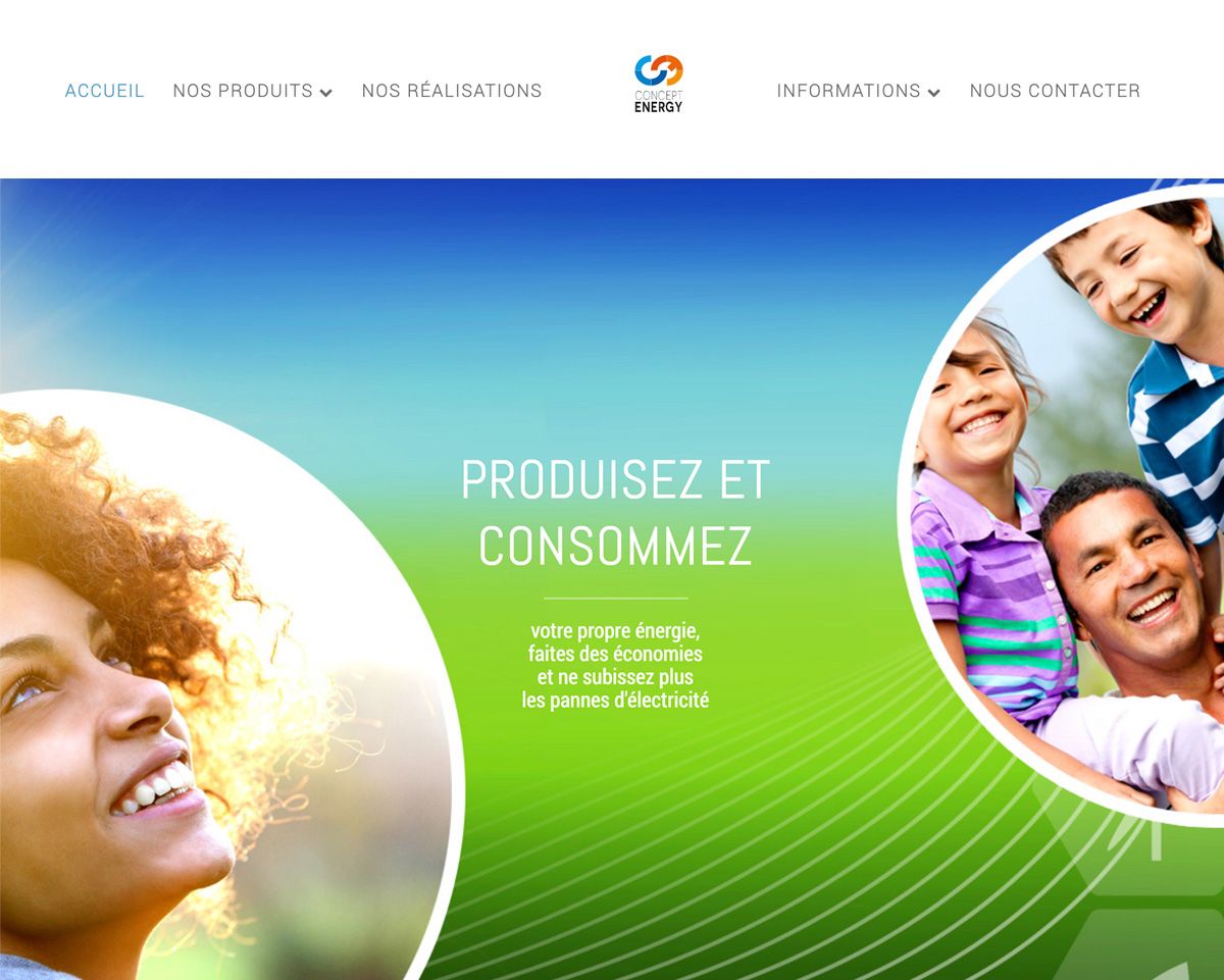 Site internet CONCEPT ENERGY Réunion - Novacom
