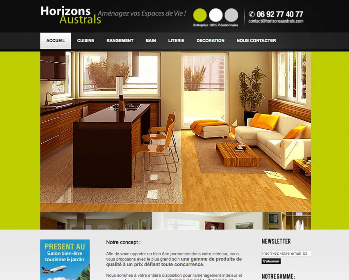Site internet Horizons Australs - Novacom